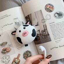 3D 可爱奶牛蓝牙耳机盒兼容 Airpods Pro2/2nd/3rd 代 - 白色 - 查看 7