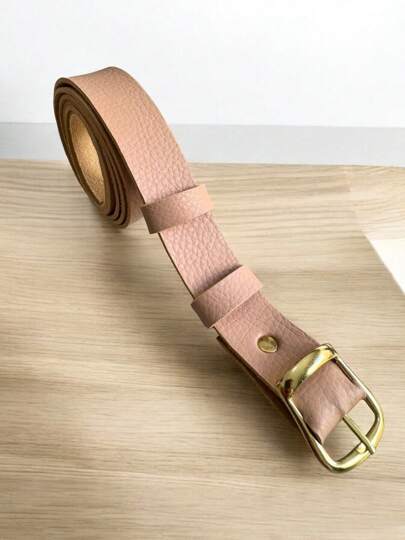 Cinto Feminino Basico Fivela Dourada Varias Cores