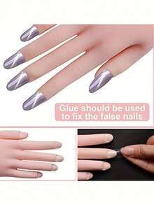 1 pieza Mano modelo de práctica de acrílico y gel para entrenamiento de técnicos de uñas - Albaricoque - Ver 4