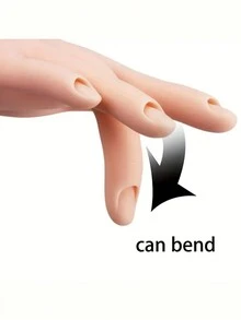 1 pieza Mano modelo de práctica de acrílico y gel para entrenamiento de técnicos de uñas - Albaricoque - Ver 2