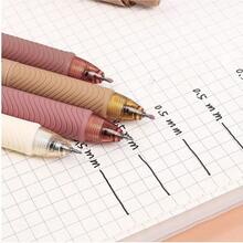 4pcs Rose And Poem Gel Pens Set Retro Flower Design 0.5mm Ballpoint Black Color Ink For Writing Office School - Black - View 4