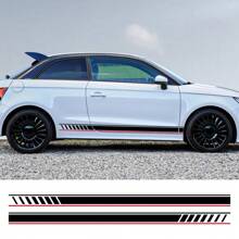 Auto Tür Aufkleber Seitenschweller Grafiken Rennenstreifen Autoteile für Audi A1 8X GB GBA Sportback Ego Plus TFSI E-Tron Urban