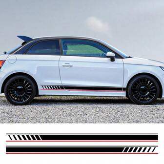 Car Door Sticker Side Skirt Graphics Racing Stripes Auto Accessories For Audi A1 8X GB GBA Sportback Ego Plus TFSI E-Tron Urban