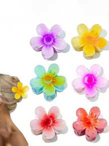 1 pieza/6 piezas Elegantes pinzas para el cabello con flores hawaianas, pinzas para el cabello con forma de flor, accesorios para el cabello de mujer, pinzas para el cabello con flores hawaianas, pinzas para el cabello con flores en miniatura antideslizantes, pinzas para el cabello con flores en degradado, pinzas elegantes y dulces con forma de flor para el cabello, garras para el cabello de flores de estilo boho de acrílico, pinzas para el cabello con forma de flor multicolor, pinzas brillantes para el cabello con flores, accesorios de peinado antideslizantes y resistentes, accesorios casuales para el cabello de mujer, accesorios casuales para el cabello estilo princesa, pinzas de moda antideslizantes para el cabello, pinzas de flores de plástico para el cabello, pinzas de flores dulces y minimalistas para el cabello, accesorios de peinado antideslizantes, pinzas de moda multicolor para el cabello, opción perfecta para mujeres, ideal para uso diario, adecuado para peinados casuales, r
