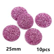 10pcs 20/25mm Flat Back Resin Cabochon Beads, Suitable For Bracelet, Earrings And Other DIY Jewelry Making Accessories - Resin Cabochon - View 27