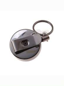 1 Peça Presilha Retrátil de Metal Premium - Suporte de Crachá de Cartão de Identificação com Corrente de Passe de Porta e Chaveiro - Suprimentos de Escritório para Trabalho e Uso Diário - Clipe de Crachá Eletrodepositado, Corda de Metal Retrátil, Fivela de Puxar Fácil, Conjunto de Suporte Anti-Perda de Cartão de Identificação, Incluindo 1 Fivela de Puxar Fácil, Acessório de Carro, Enfeite de Bolsa, Mochila para Escola, Letra Fofa, Gótica Y2k