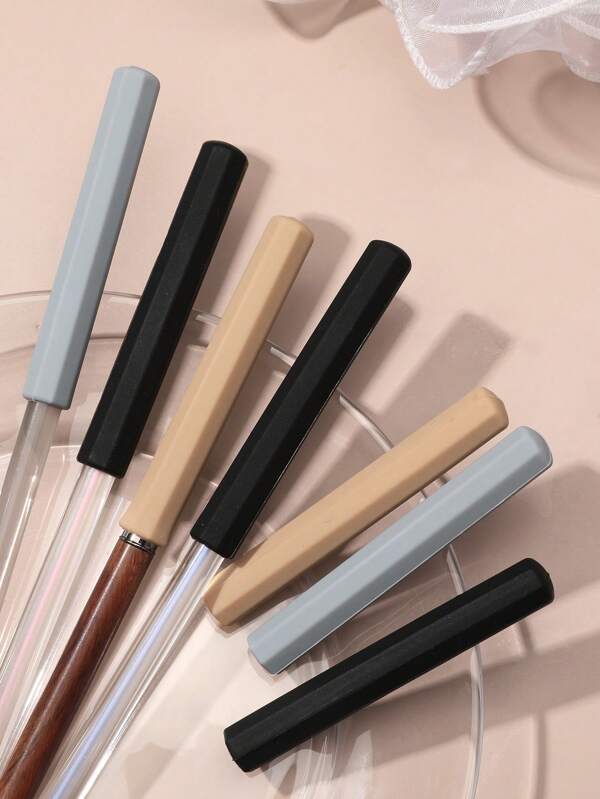 5pcs/Pack Universal Silicone Pen Caps, Smooth & Flexible Nail Art Tool Suitable For Various Pen Sizes, For Nail Salons And Personal Use