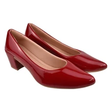 Comfortable Women's Social Scarpin Shoes With Thin Toe - 紅色 - 查看 1
