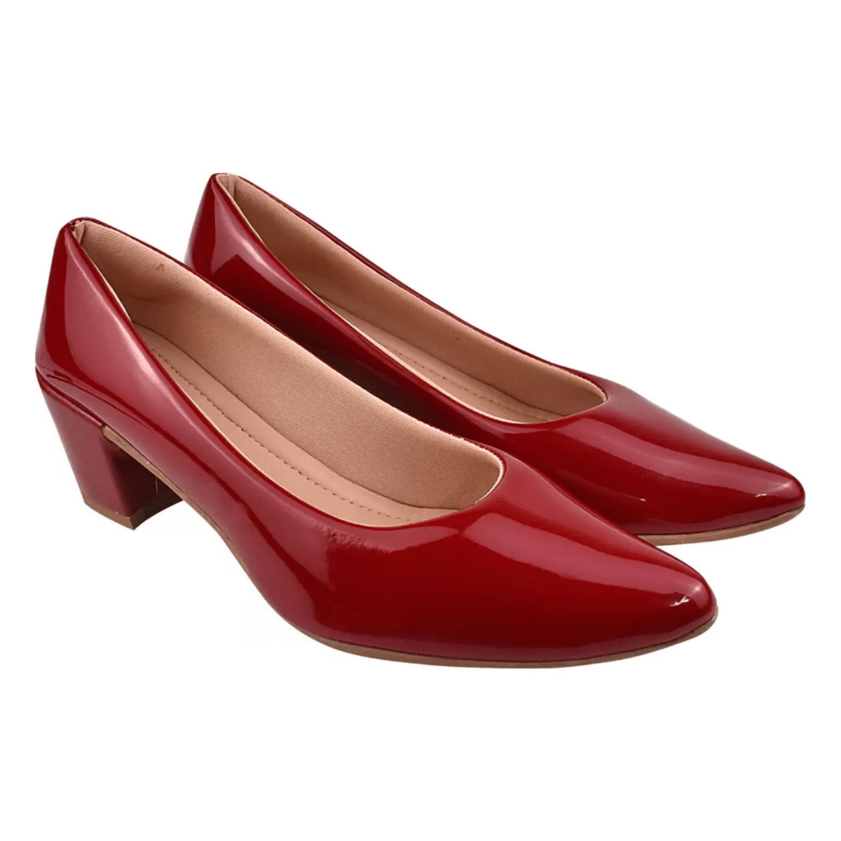 Comfortable Women's Social Scarpin Shoes With Thin Toe - 紅色 - 查看 1