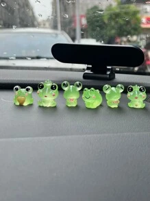 6 件装汽车摆件内饰装饰发光小青蛙汽车内饰可爱装饰品