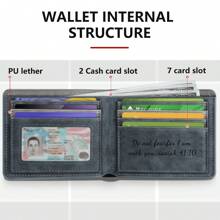 GSOIAX Patterned Printed Men's Wallet,PU Leather Wallets For Men, Gifts For Him, Credit Card Wallet For Men, Husband Birthday Gift