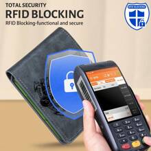 GSOIAX Patterned Printed Men's Wallet,PU Leather Wallets For Men, Gifts For Him, Credit Card Wallet For Men, Husband Birthday Gift