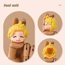 1 pieza Cabeza de personaje de anime OB11, adecuada para muñecas BJD (rostro no incluido) - Multicolor - Ver 6