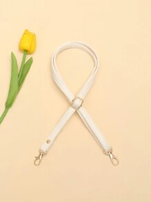 1pc Solid Color PU Adjustable Shoulder Strap, Replacement Crossbody Bag Strap Accessory - Beige - View 10