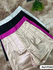 MEIYABAO Women's Shorts Comfortable And Quality Resin Fabric - 金色 - 查看 2