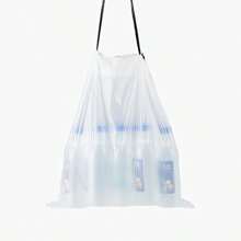 Set de 5 piezas / 375 piezas Bolsas de basura grises reforzadas con cordón para el hogar, bolsas de basura desechables con cierre automático - Multicolor - Ver 7