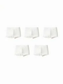 Balabala 青春少女一次性内裤五件装男女童三角裤头适合中大童少女方便卫生 - 白色 - 查看 1