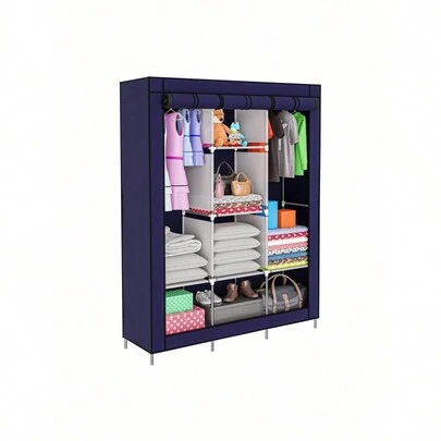ROUPEIRO GUARDA ROUPA ORGANIZADOR DE ROUPA CABIDEIRO AZUL
