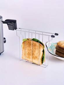 1pc Space-Saving Sandwich Toaster Rack – Modern, Durable, Fits All Toasters For An Organized, Mess-Free Kitchen - Multicolor - View 10