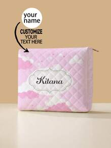 Túi đựng mỹ phẩm mới, Túi đựng mỹ phẩm có hình ảnh tùy chỉnh (Ảnh, Phong cảnh, Hình minh họa, Tên), có thể được tùy chỉnh theo thiết kế độc đáo của bạn, Túi đựng mỹ phẩm có khóa kéo nhẹ cũng hoàn hảo cho ví tiền xu, hộp bút chì, hoàn hảo để mua sắm, hẹn hò, kỳ nghỉ, du lịch, Lễ hội, tiệc tùng hoặc làm quà tặng, túi trang điểm - Nhiều màu - Xem 1