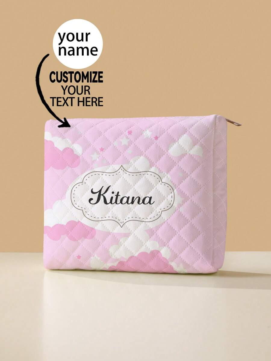 Túi đựng mỹ phẩm mới, Túi đựng mỹ phẩm có hình ảnh tùy chỉnh (Ảnh, Phong cảnh, Hình minh họa, Tên), có thể được tùy chỉnh theo thiết kế độc đáo của bạn, Túi đựng mỹ phẩm có khóa kéo nhẹ cũng hoàn hảo cho ví tiền xu, hộp bút chì, hoàn hảo để mua sắm, hẹn hò, kỳ nghỉ, du lịch, Lễ hội, tiệc tùng hoặc làm quà tặng, túi trang điểm - Nhiều màu - Xem 1