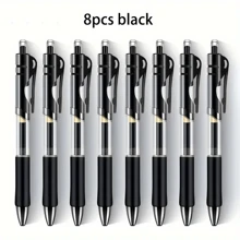 6-12pcs Retractable Neutral Pen Set - 0.5mm Replaceable Ink, Suitable For Office And School Writing - Black, Red And Blue, Back To School - Multicolor - View 5