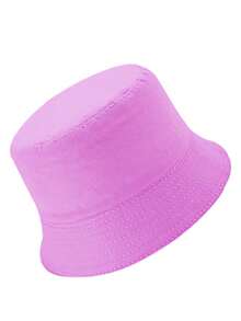 男女通用可折叠渔夫帽夏季防晒巴拿马鲍勃嘻哈帽太阳帽户外沙滩渔夫帽 - 純色 - 查看 3