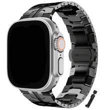 Brazalete de acero inoxidable compatible con correa de Apple Watch de 46 mm, 38 mm, 45 mm, 41 mm, 49 mm, 44 mm, 40 mm, 42 mm para Apple Watch Ultra 10, 9, 8, 7, SE, 6, 5, 4, 3, 2, 1