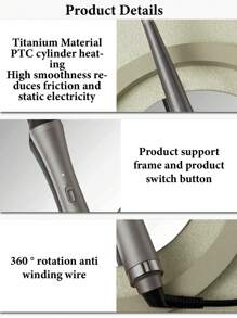 CRASTS 16-25mm 锥形卷发器 美发 加热快 温度调节快 卷发器 钛硬板 家用 护发礼品 - 英規插(220-240V) - 查看 10