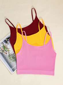 8pcs Seamless Stretchy Active Camis & Sports Bras, Breathable Multicolor Women Undergarments - Nhiều màu - Xem 9