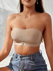 Peach Girl Beige Front Closure Strapless Bra For Women - Invisible, Non-Slip, Wireless, Unpadded Comfort Bra - Beige - View 8