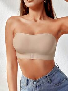 Peach Girl Beige Front Closure Strapless Bra For Women - Invisible, Non-Slip, Wireless, Unpadded Comfort Bra - Beige - View 6