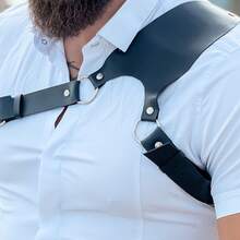 1pc Men's Personalized Suspender Belt Waist Strap Punk Style Integrated Shirt Accessory