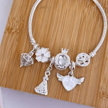 Bracelet Assembled With 6 Charms Plated In 925 Silver - 銀色 - 查看 2