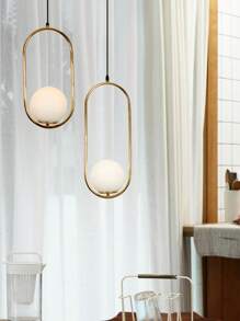 Modern Nordic Style Adjustable Balloon Pendant Light, Suitable For Kitchen, Dining Room, Living Room And Bedroom, E27 Socket (Bulb Not Included), Gold Color - Gold - View 5