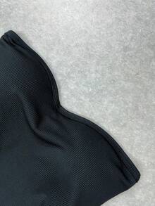 Strapless Cropped Sweetheart Neckline - 黑色 - 查看 2