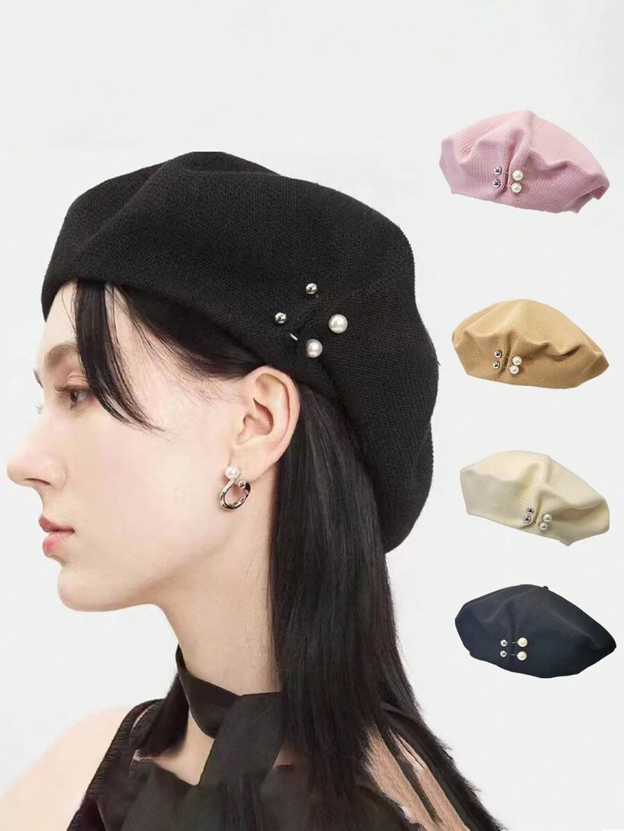 1 pieza Boina francesa elegante - Disfraz y fiesta de disfraces de lana de moda para adultos - Boinas unisex - boina de lana - Ver 1