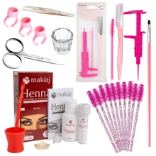 Makiaj Henna Eyebrow Design Kit Hypoallergenic Complete Razor Pachymetre Henna Designer Kit - màu đen - Xem 1