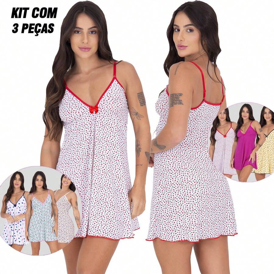 KIT 3 WOMEN'S SHIRT SEXY LOVE - 彩色 - 查看 1