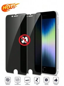 2pcs Anti-Spy, Anti-Fingerprint, Anti-Oil, Privacy Protection Tempered Glass Screen Protector, Compatible With IPhone 7/8/7Plus/8Plus/X/XS/XR/12/12Pro/12Plus/12Pro Max/12e Gift For Birthday, Family, Friends Phone Screen Protector, Phone Accessories