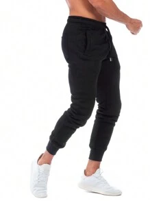 Pants Jogger Deportivo Hombre Con Jareta De Ajuste - Negro - Ver 5