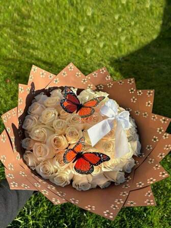 5 件/10 件墨西哥风格防水花卉包装纸，带花束设计，适用于情人节、母亲节、感恩节、玫瑰店、生日礼物、节日派对和其他装饰