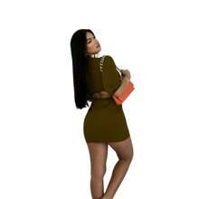 WE SHINE DUNA PARTY DRESS Puffed Sleeve Princess - Rust Brown - View 2