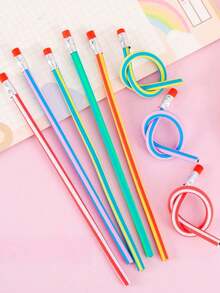 5/8/10pcs Flexible Bendable Indestructible Soft Lead Pencils, Cute Transformable Deformable Pencils, Children Educational Toys, For Kids Rewards - Multicolor - View 11