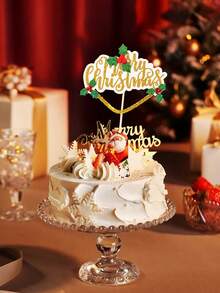 1 件圣诞派对蛋糕装饰插件、圣诞蛋糕装饰、圣诞快乐派对蛋糕装饰、万圣节、万圣节装饰 - 彩色 - 查看 5