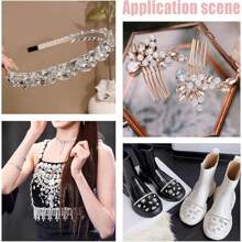 100pcs/200pcs 8*4mm Mini Pink Fancy-Cut Rhinestones, DIY Jewelry Supplies Pointy-Backed Super Sparkly Rhinestones - Pink - View 7