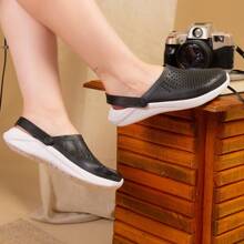Women Clogs - Black and White - View 1