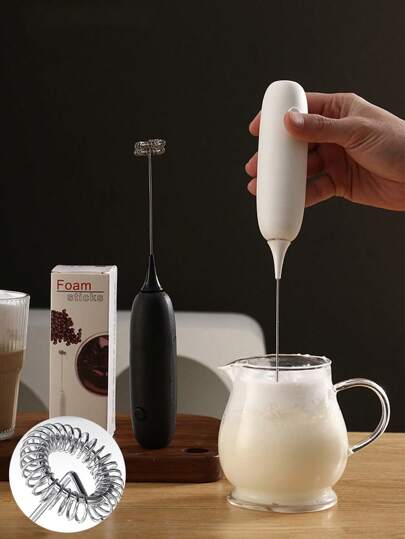 1 件无线电动家用手持搅拌机、奶泡器、咖啡起泡器、多功能蛋糕烘焙和面团搅拌迷你手持搅拌机，需要 2 节 AA 电池（不含电池）返回学校