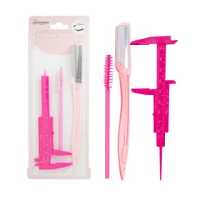 Makiaj Henna Eyebrow Design Kit Hypoallergenic Complete Razor Pachymetre Henna Designer Kit - màu đen - Xem 2