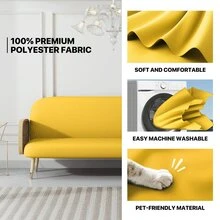 Funda para futón Queen Size de MoNiBloom, funda protectora para futón sin brazos elástica, funda para sofá sin brazos, protector de muebles, funda de futón lavable y duradera con cremallera para adultos, niños y mascotas